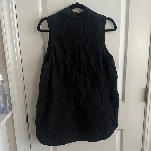 Free People Black Too Far Sleeveless Button-Up Vest - Picture 3 of 3